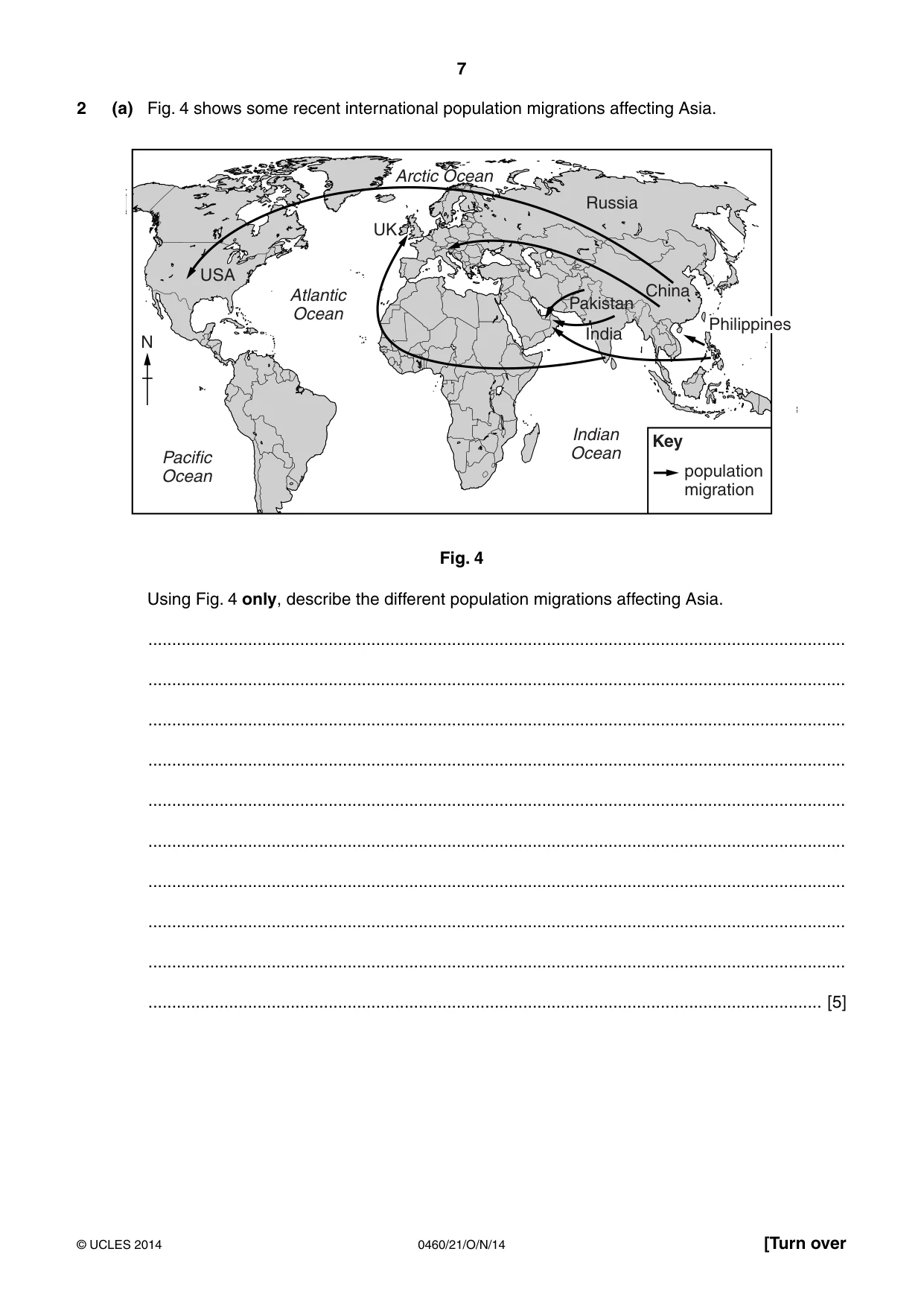 Cambridge IGCSE Geography 0460 2014 Oct/Nov Paper 2 · Variant 1 question paper, page 7 of 16