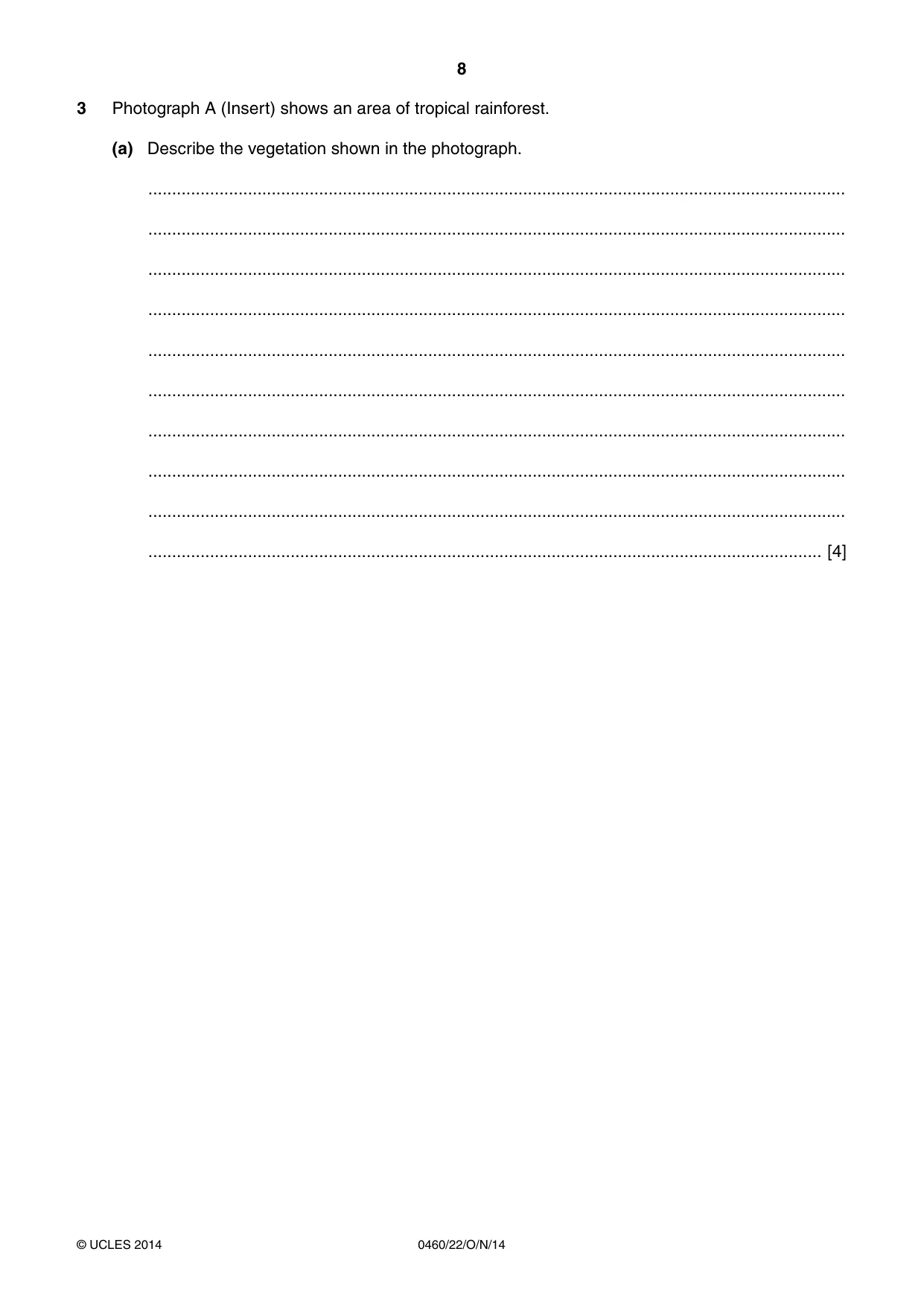Cambridge IGCSE Geography 0460 2014 Oct/Nov Paper 2 · Variant 2 question paper, page 8 of 16