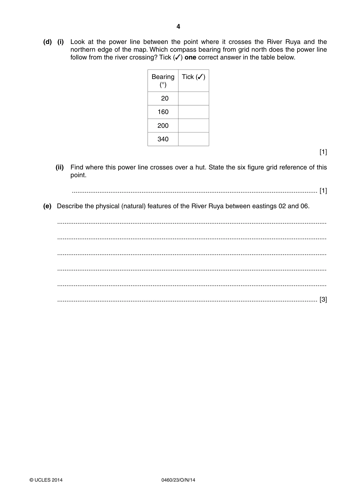 Cambridge IGCSE Geography 0460 2014 Oct/Nov Paper 2 · Variant 3 question paper, page 4 of 16