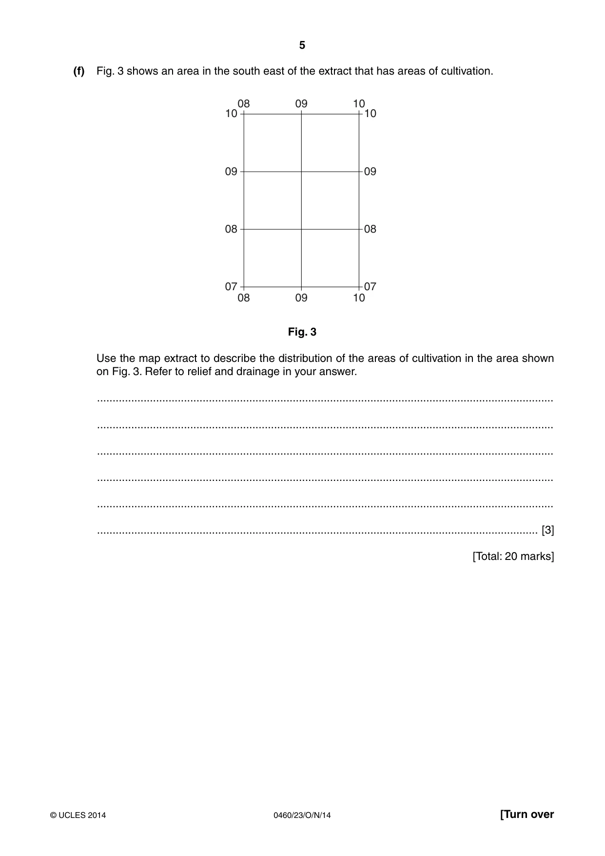 Cambridge IGCSE Geography 0460 2014 Oct/Nov Paper 2 · Variant 3 question paper, page 5 of 16