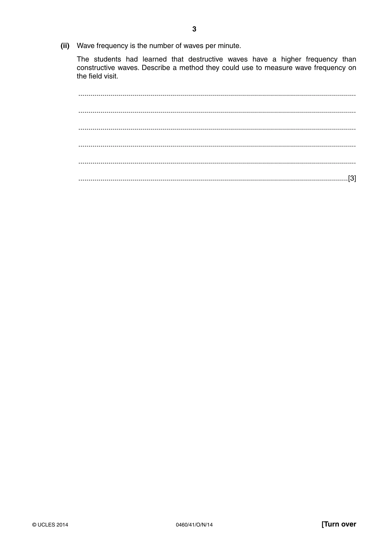 Cambridge IGCSE Geography 0460 2014 Oct/Nov Paper 4 · Variant 1 question paper, page 3 of 16