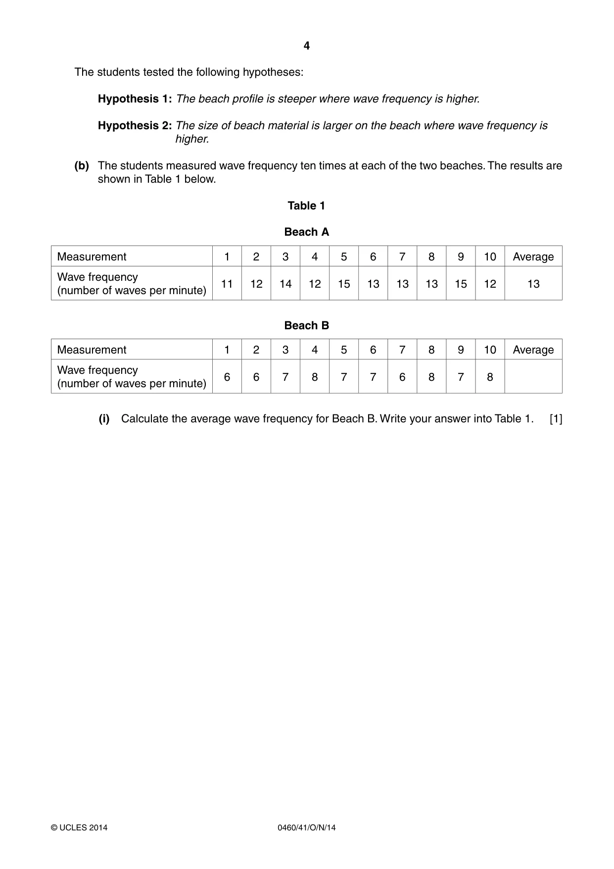 Cambridge IGCSE Geography 0460 2014 Oct/Nov Paper 4 · Variant 1 question paper, page 4 of 16