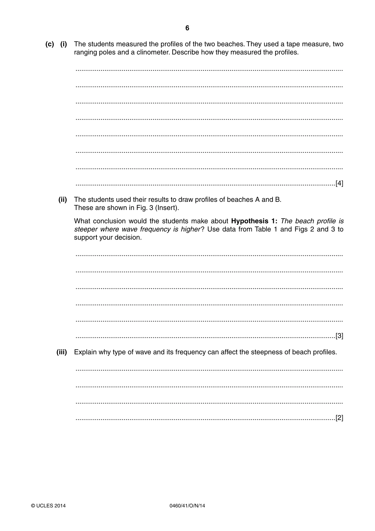 Cambridge IGCSE Geography 0460 2014 Oct/Nov Paper 4 · Variant 1 question paper, page 6 of 16