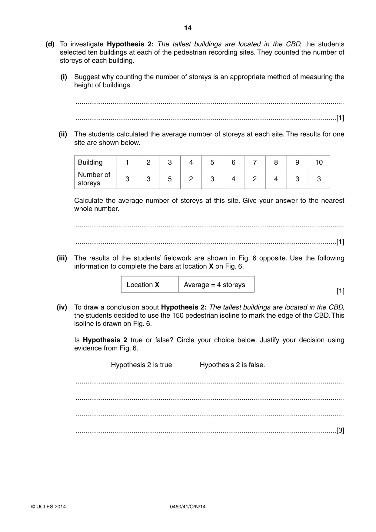 Cambridge IGCSE Geography 0460 2014 Oct/Nov Paper 4 · Variant 1 question paper, page 14 of 16