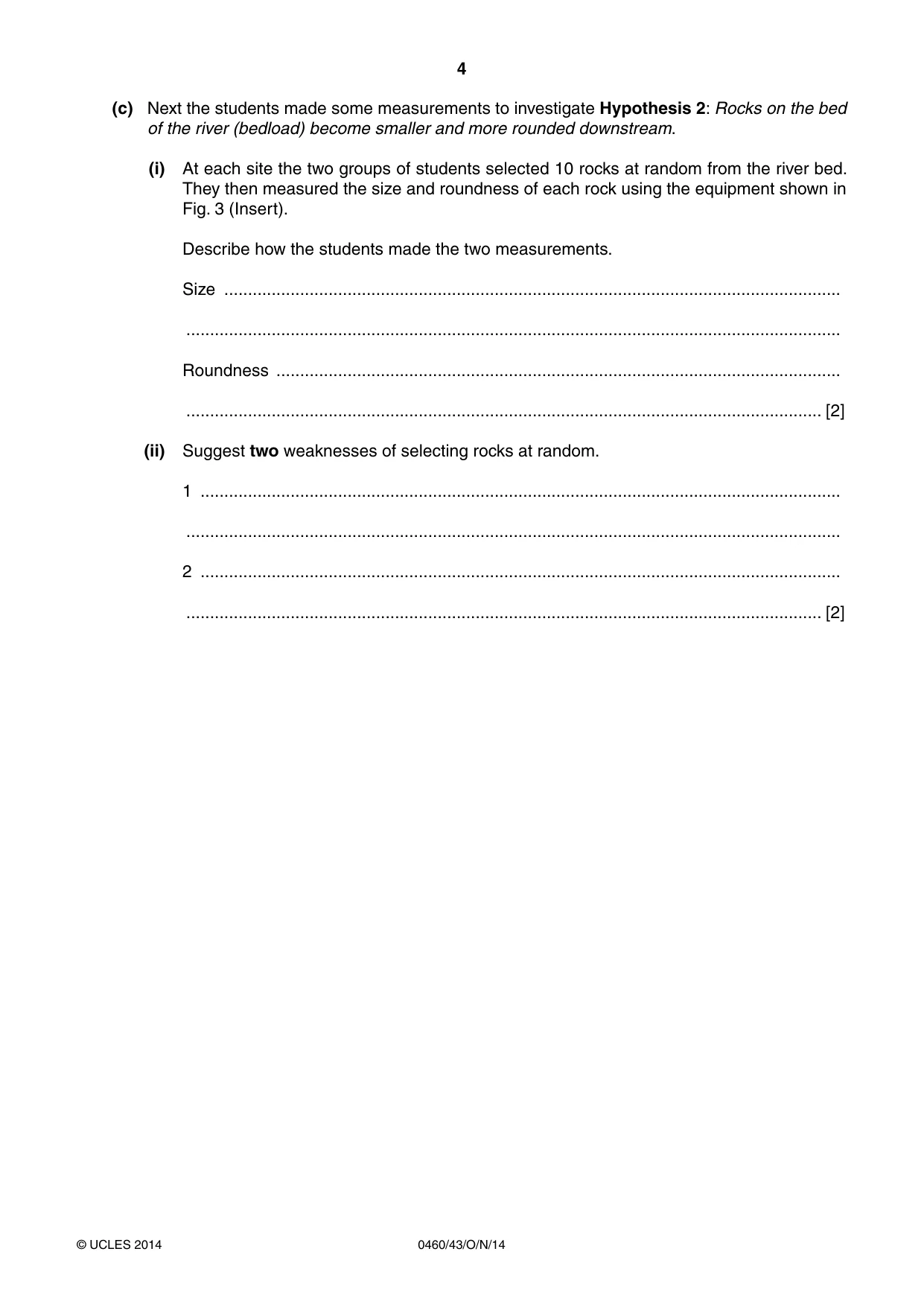 Cambridge IGCSE Geography 0460 2014 Oct/Nov Paper 4 · Variant 3 question paper, page 4 of 16