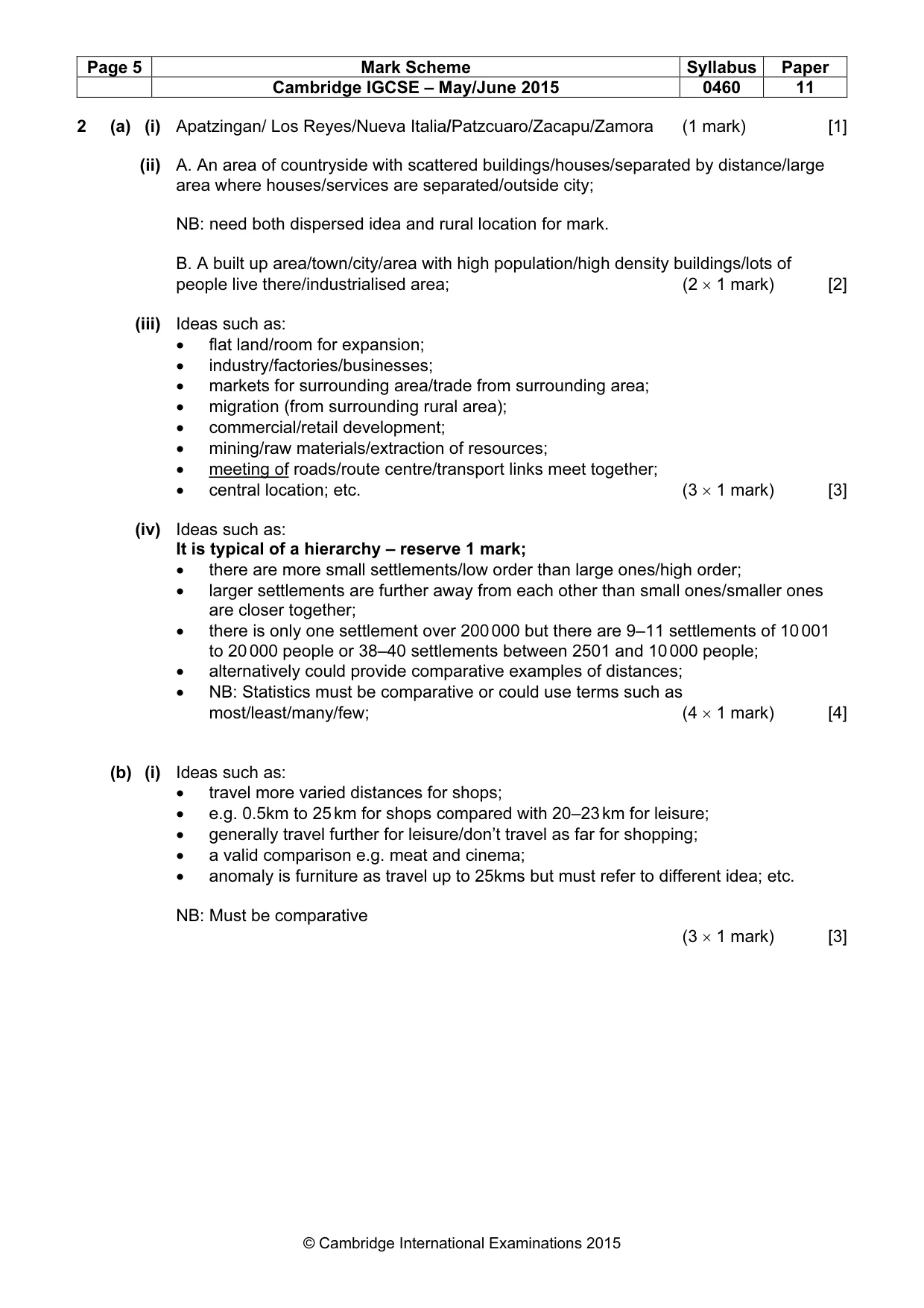 Mark scheme, page 5 of 14