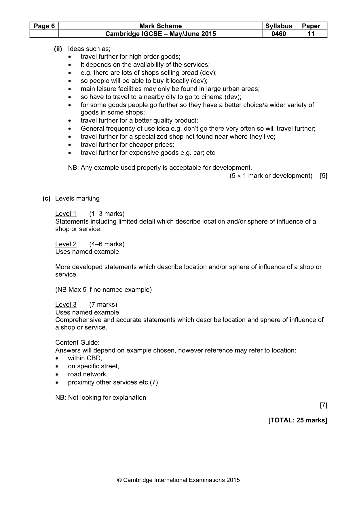 Mark scheme, page 6 of 14