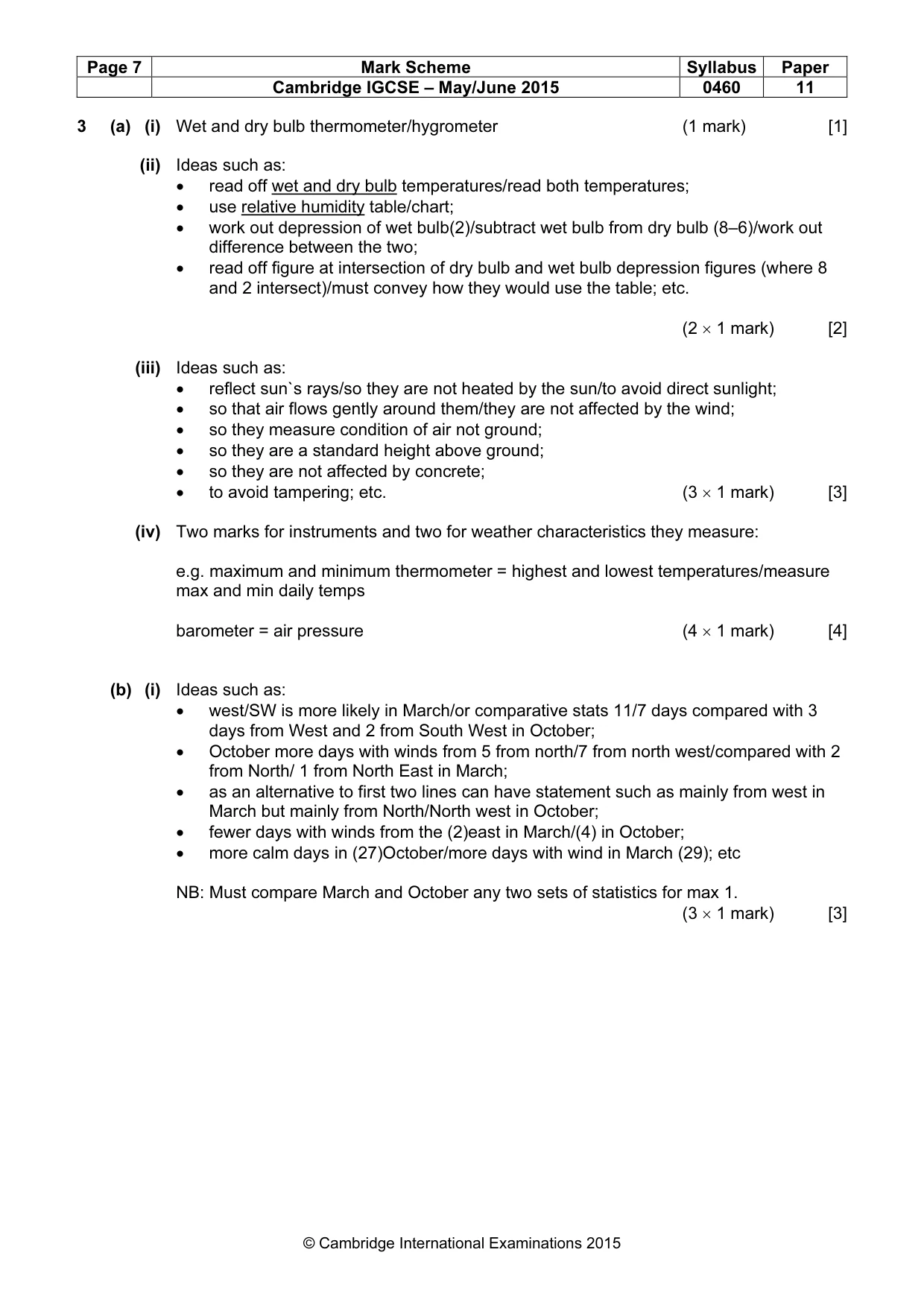 Mark scheme, page 7 of 14