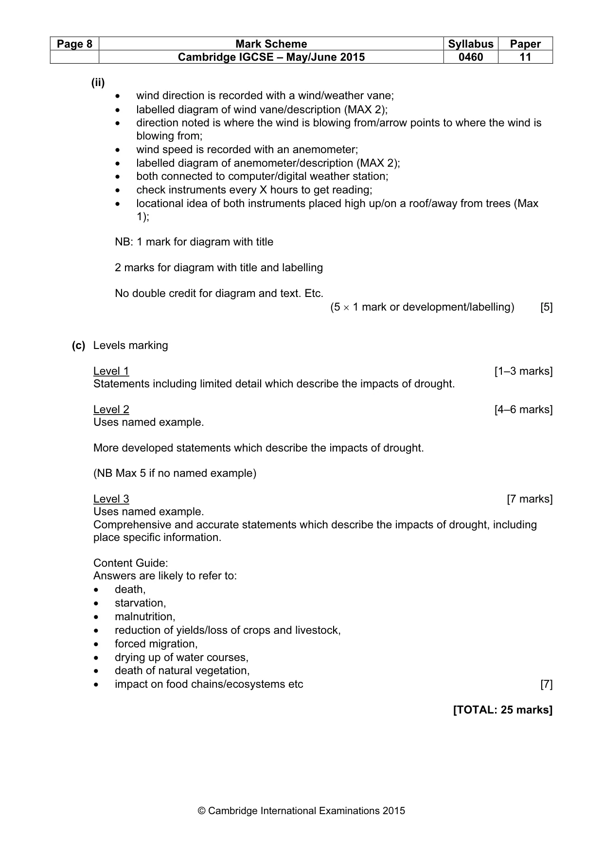 Mark scheme, page 8 of 14