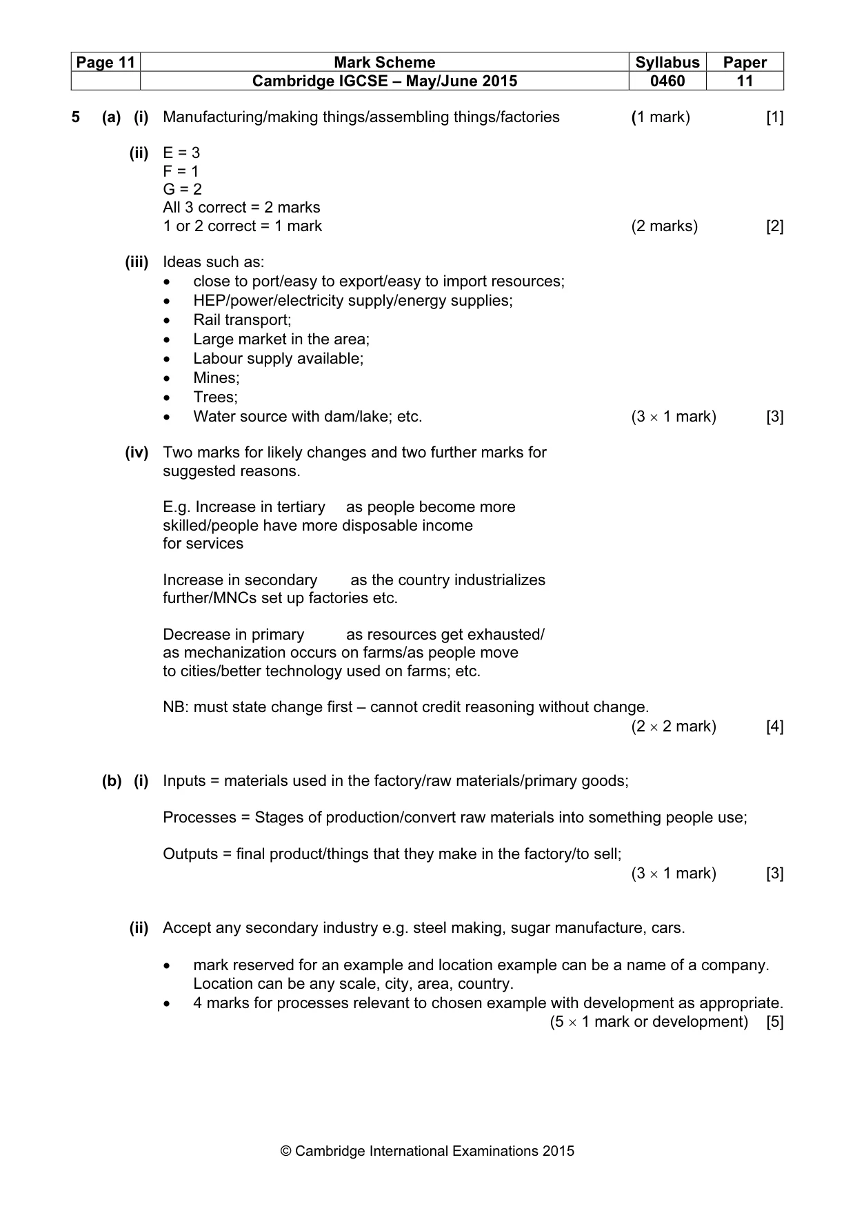 Mark scheme, page 11 of 14