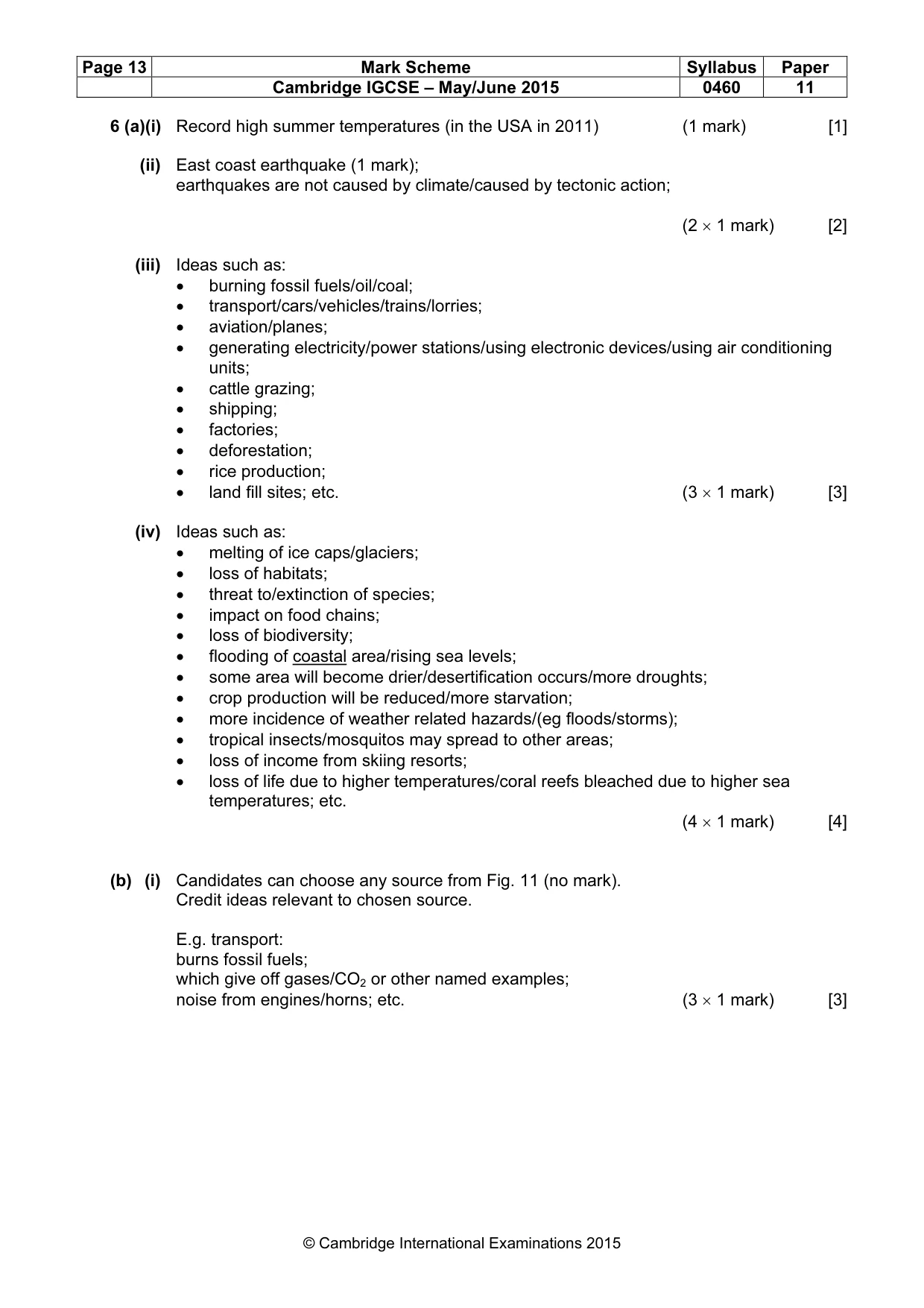 Mark scheme, page 13 of 14