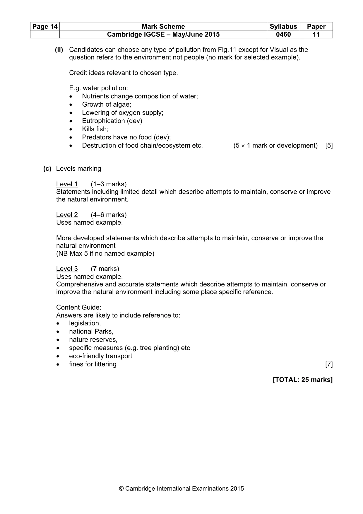 Mark scheme, page 14 of 14