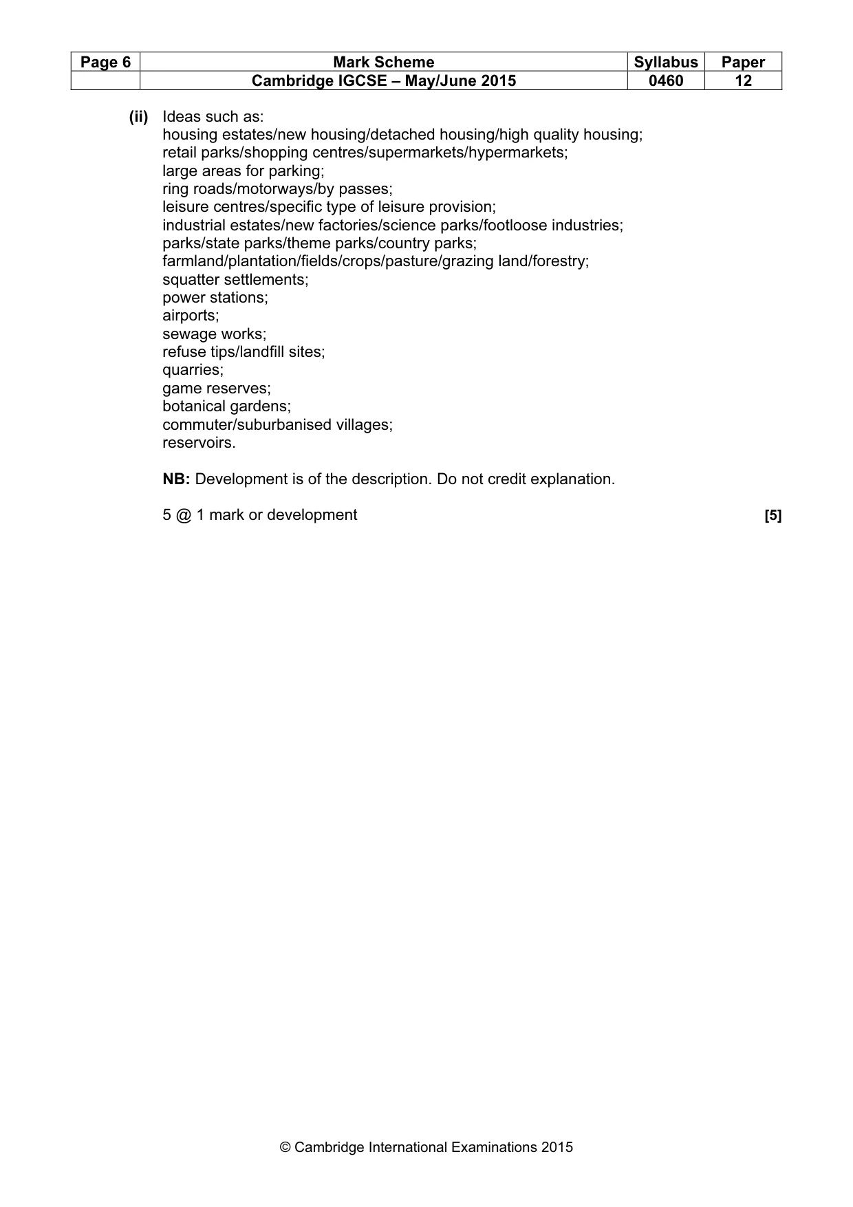 Mark scheme, page 6 of 22