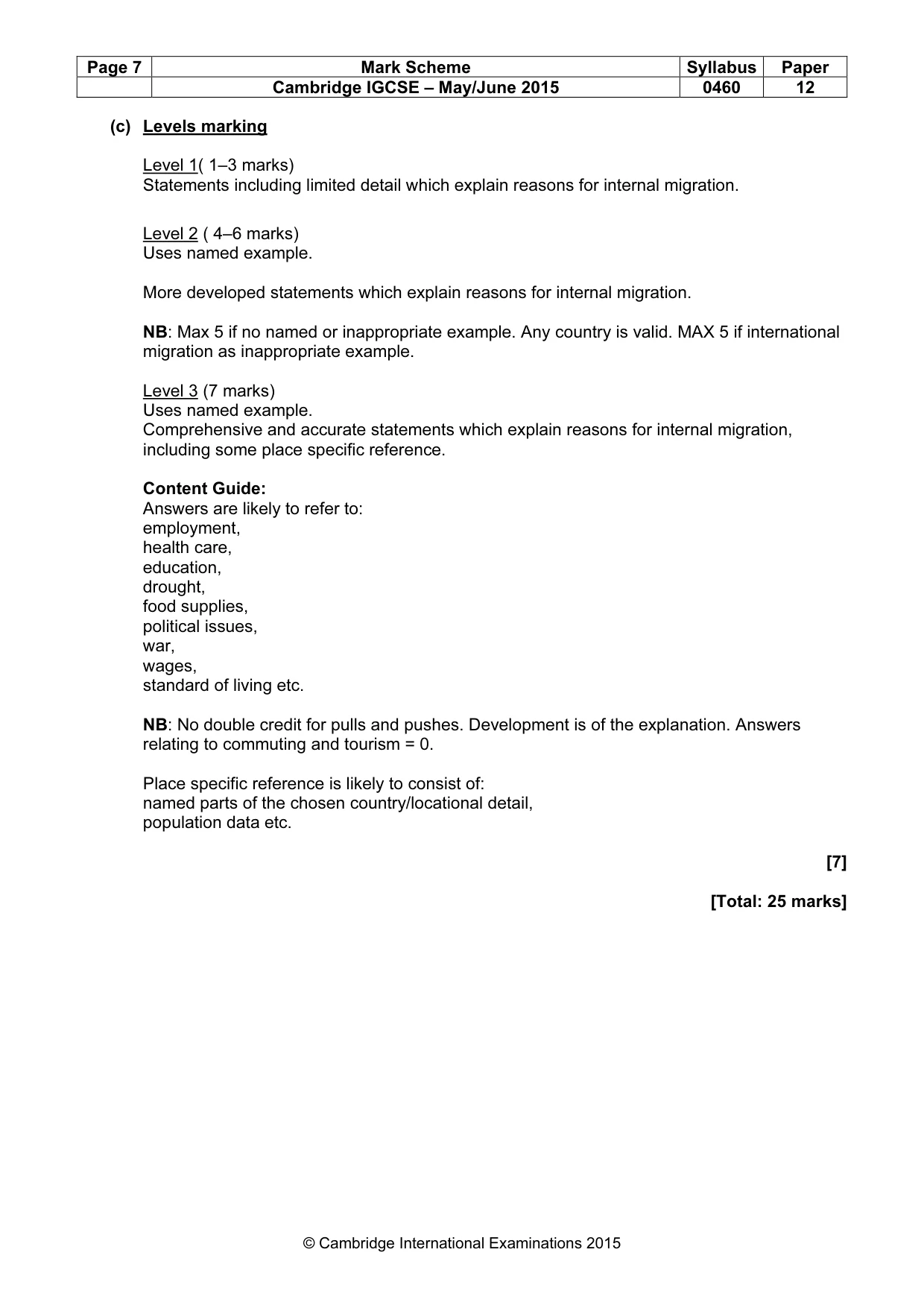Mark scheme, page 7 of 22