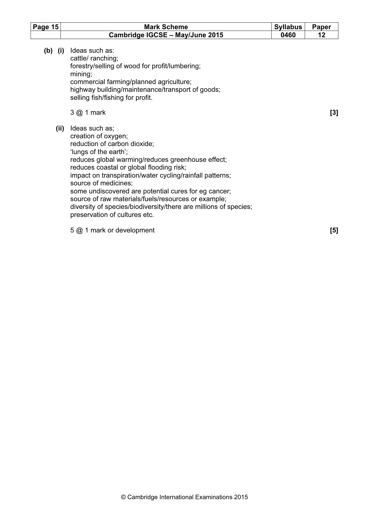 Mark scheme, page 15 of 22