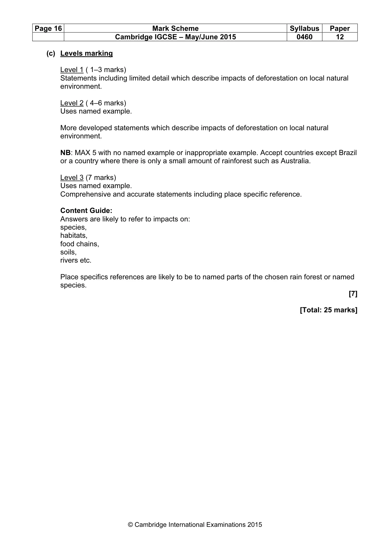 Mark scheme, page 16 of 22