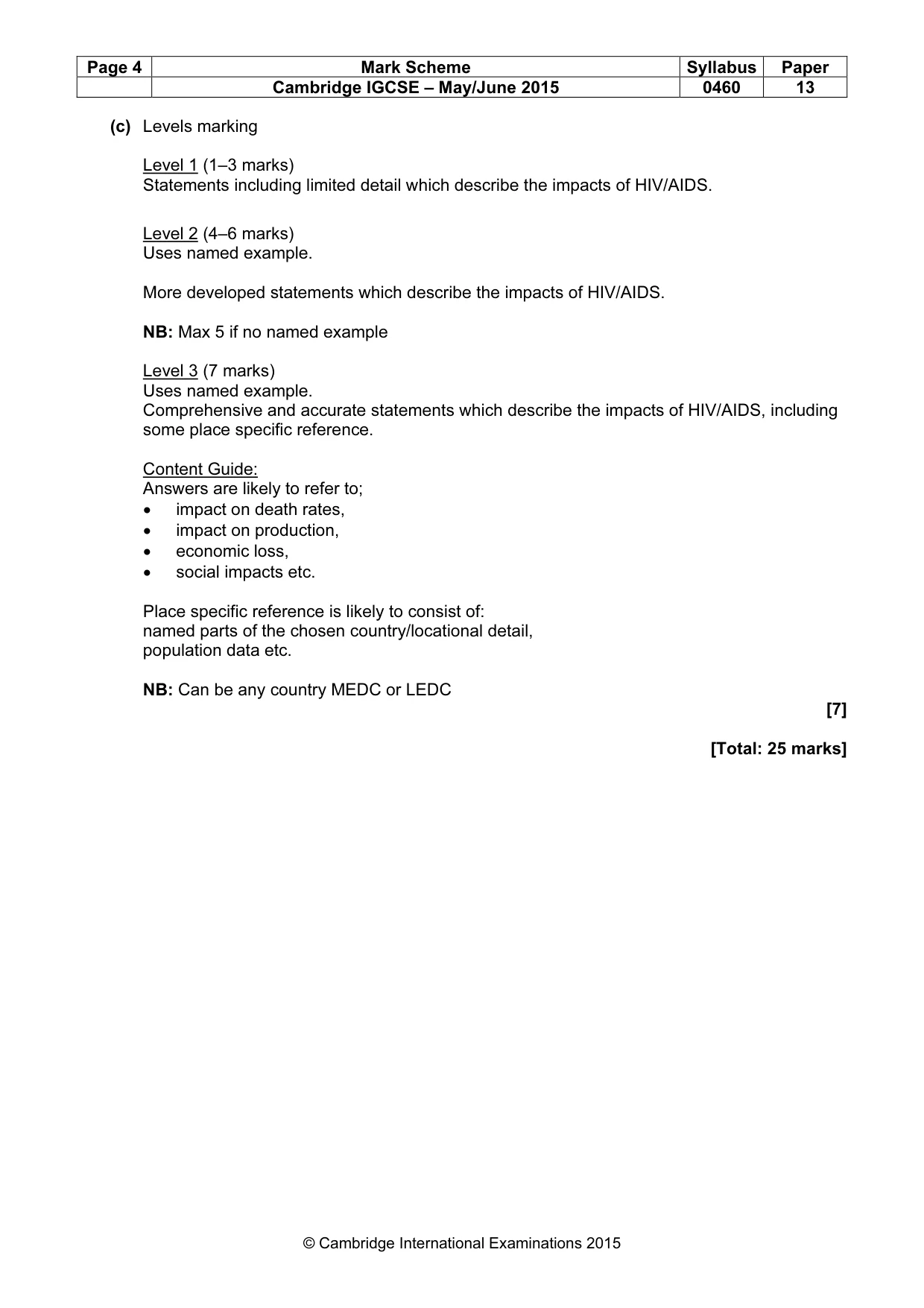 Mark scheme, page 4 of 15