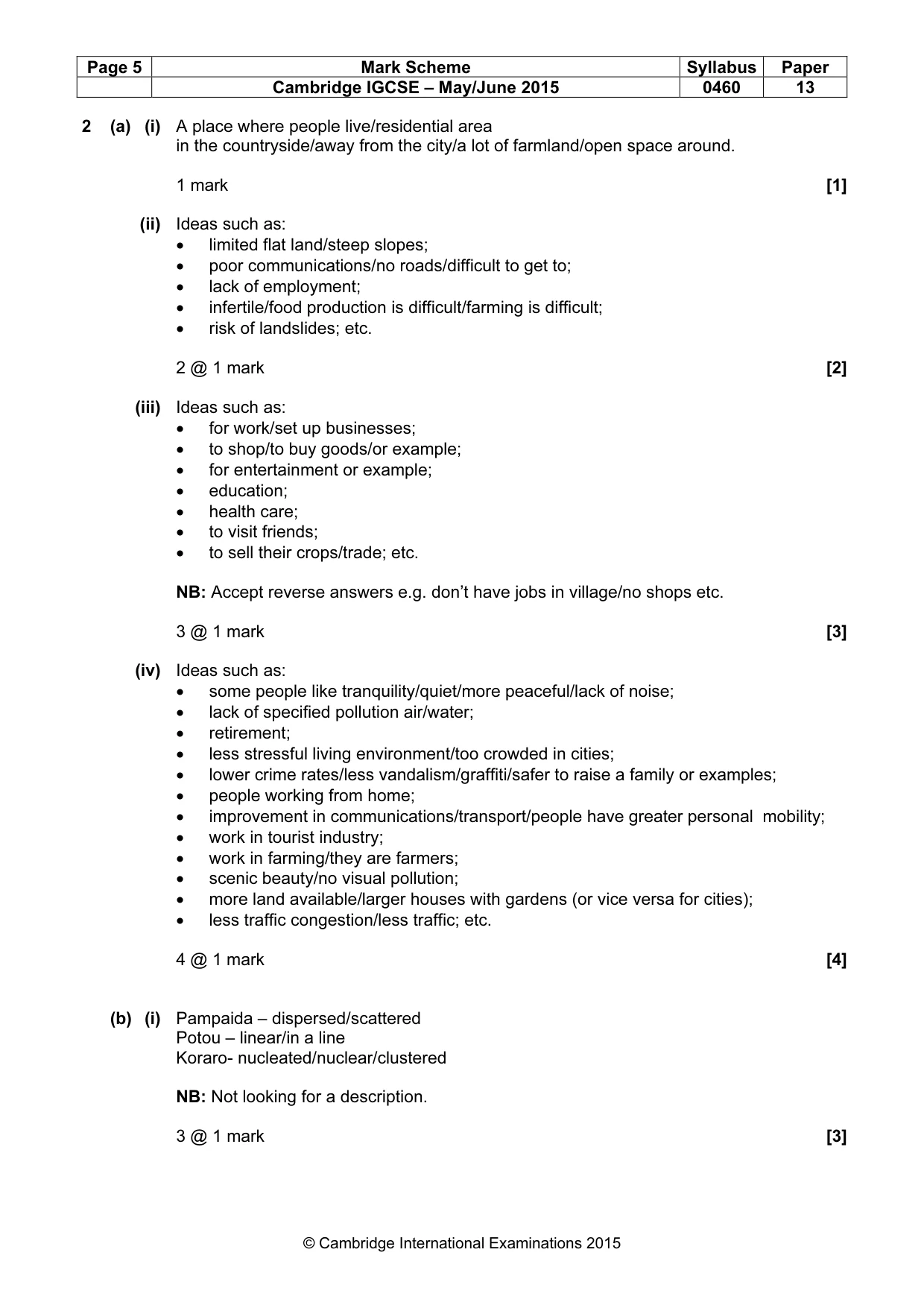 Mark scheme, page 5 of 15