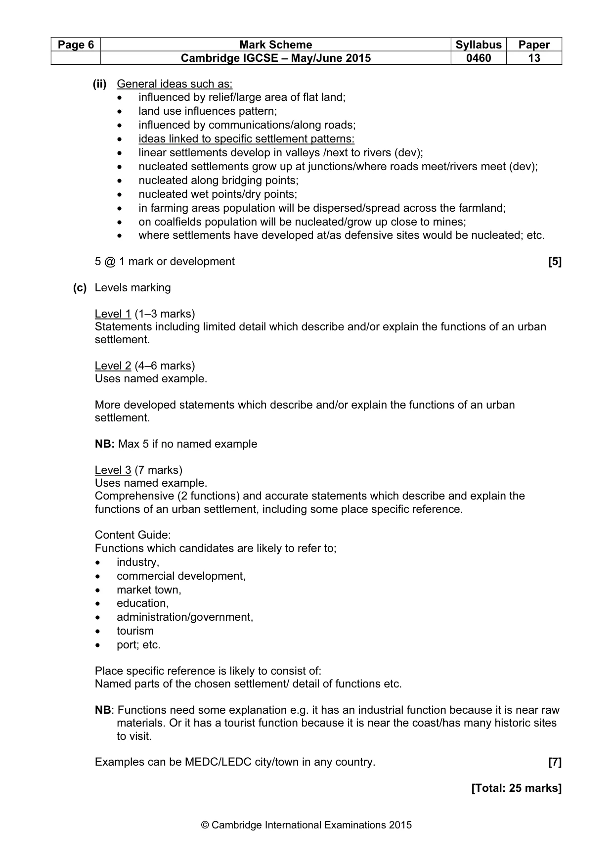 Mark scheme, page 6 of 15