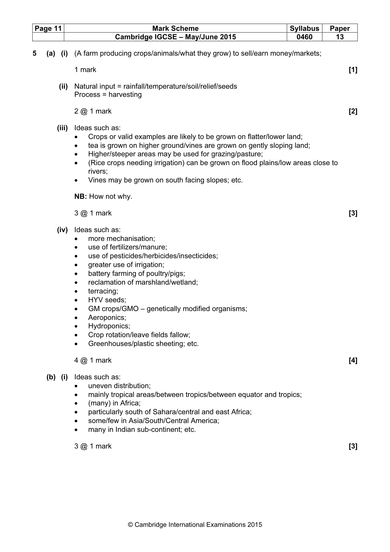 Mark scheme, page 11 of 15