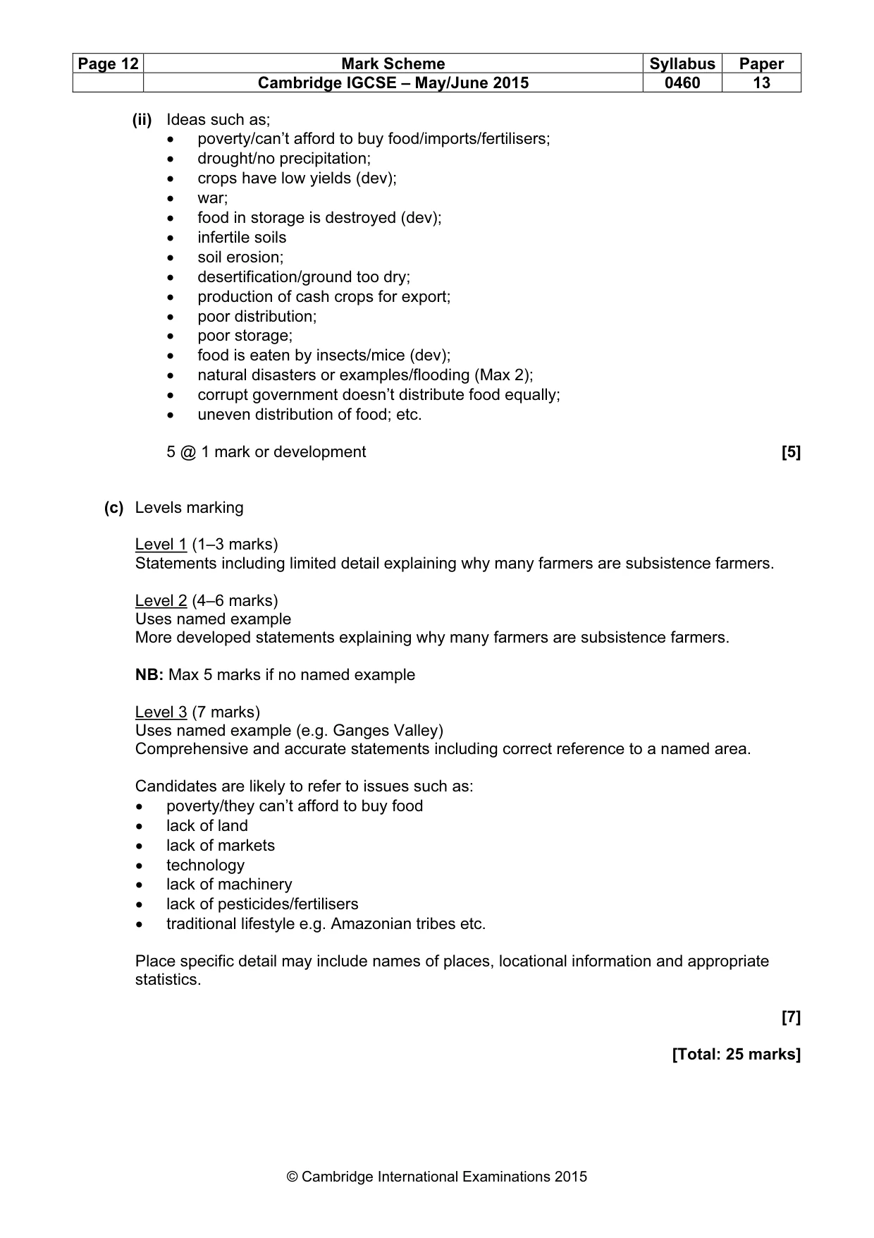 Mark scheme, page 12 of 15
