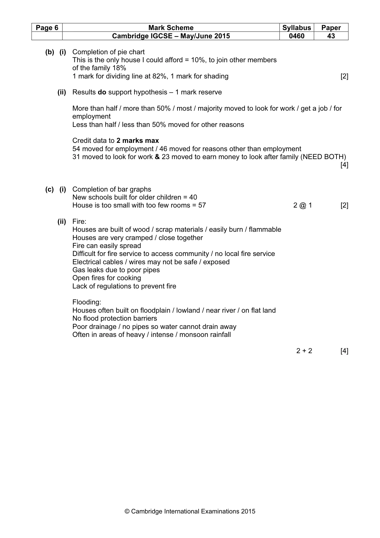 Mark scheme, page 6 of 7