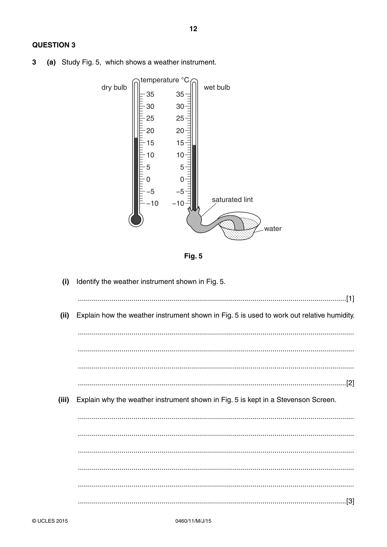 Cambridge IGCSE Geography 0460 2015 May/June Paper 1 · Variant 1 question paper, page 12 of 32
