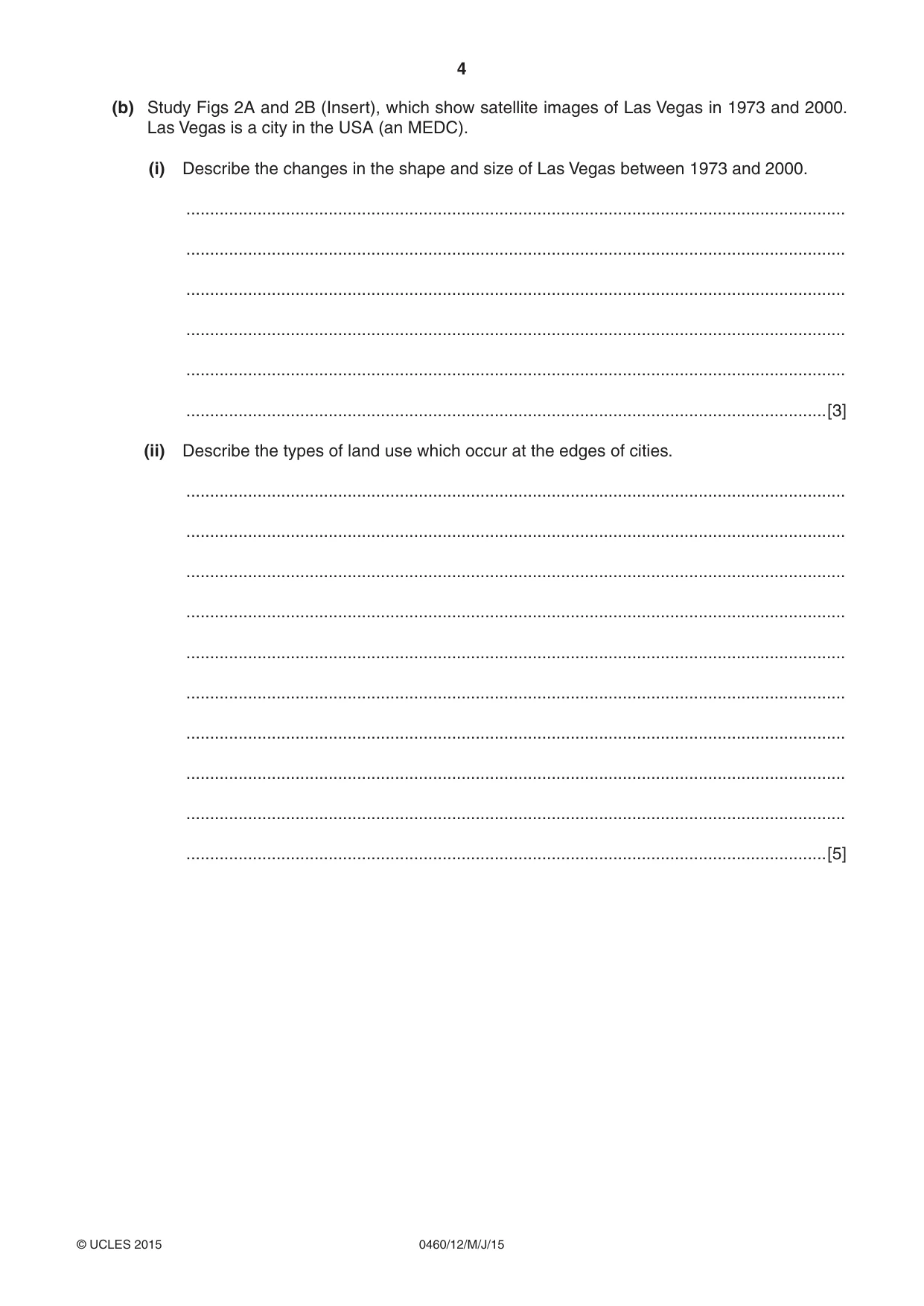 Cambridge IGCSE Geography 0460 2015 May/June Paper 1 · Variant 2 question paper, page 4 of 28
