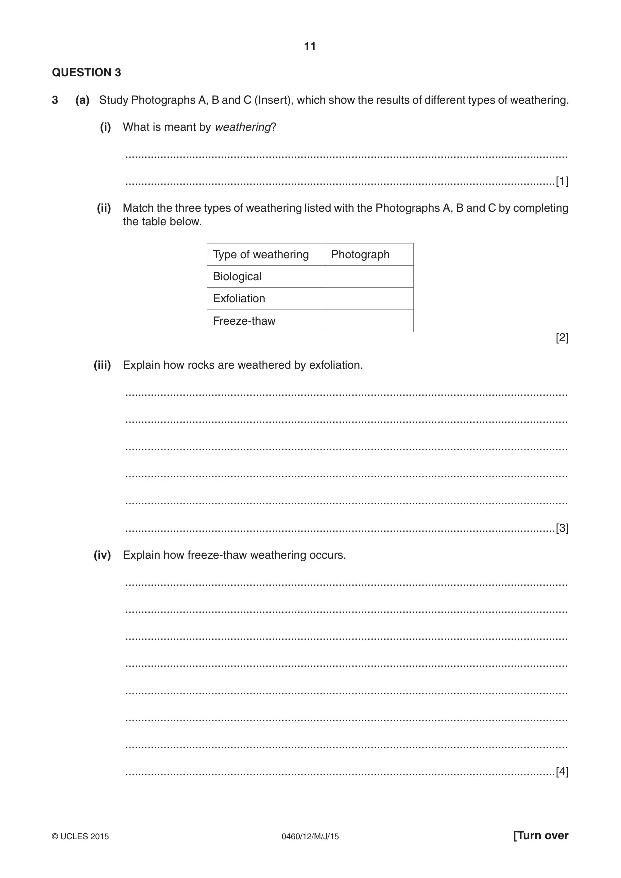 Cambridge IGCSE Geography 0460 2015 May/June Paper 1 · Variant 2 question paper, page 11 of 28