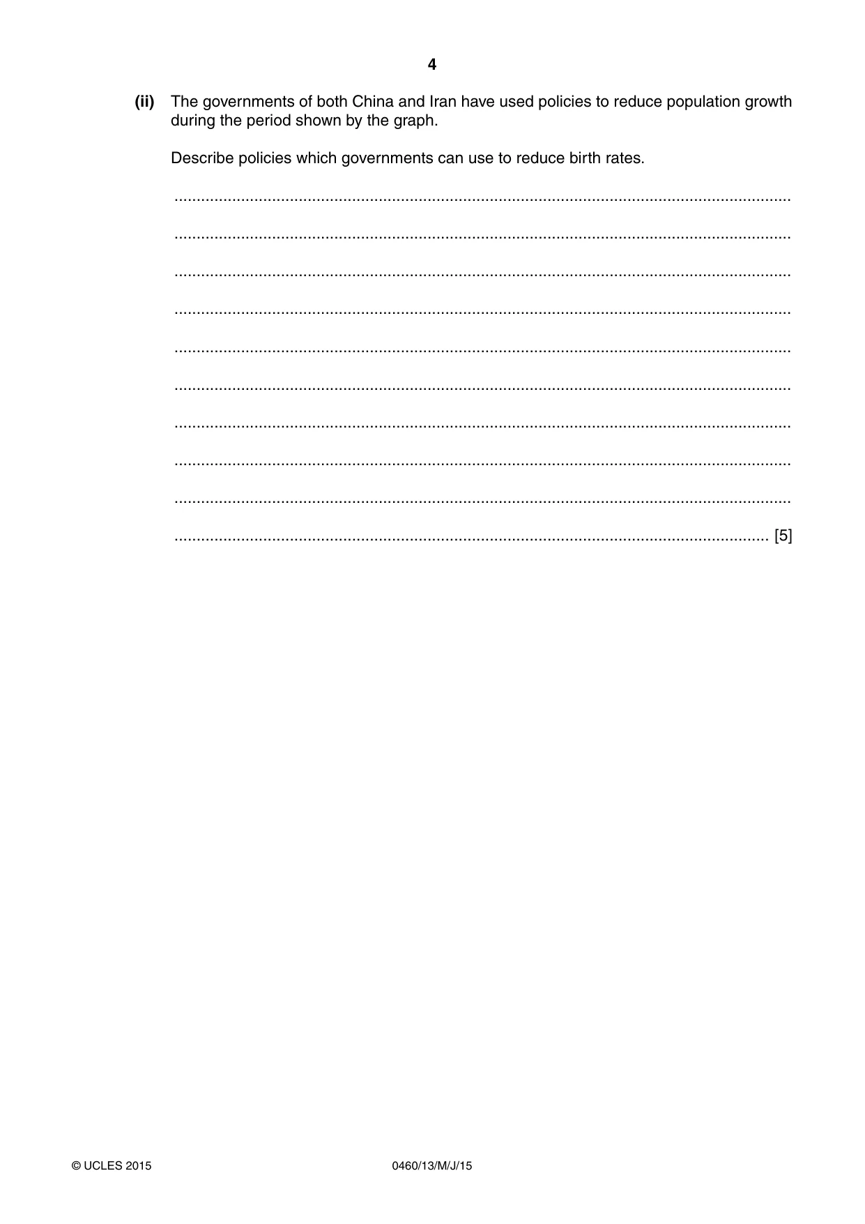 Cambridge IGCSE Geography 0460 2015 May/June Paper 1 · Variant 3 question paper, page 4 of 28