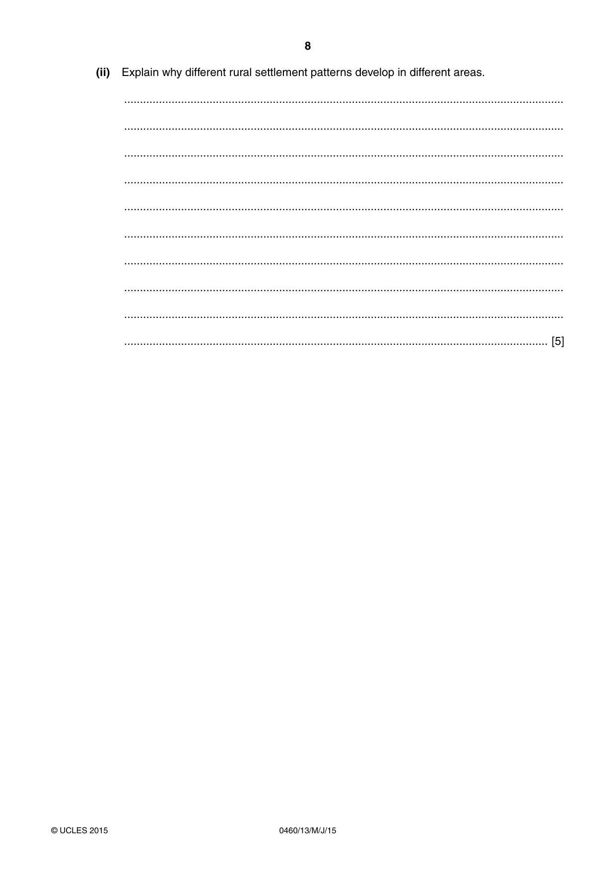 Cambridge IGCSE Geography 0460 2015 May/June Paper 1 · Variant 3 question paper, page 8 of 28