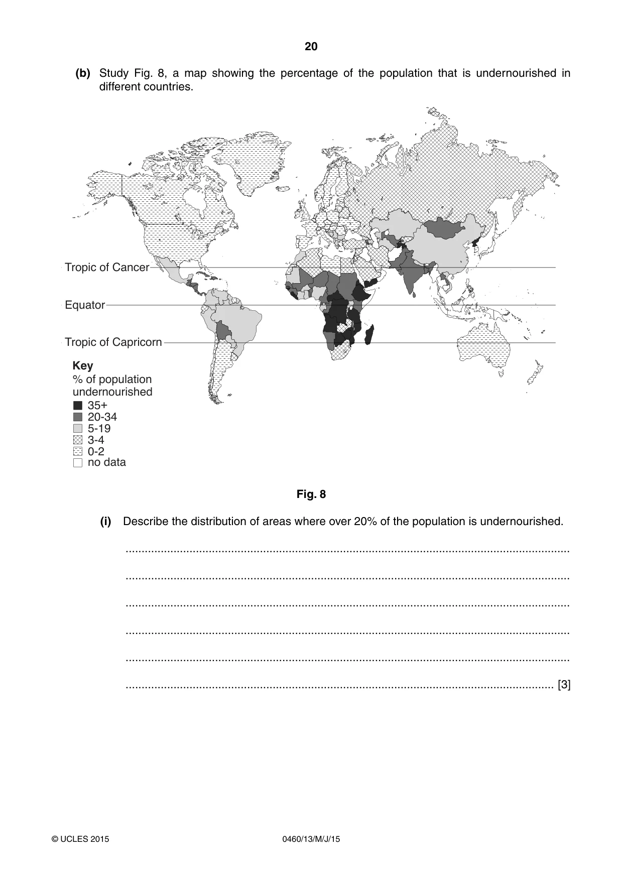 Cambridge IGCSE Geography 0460 2015 May/June Paper 1 · Variant 3 question paper, page 20 of 28