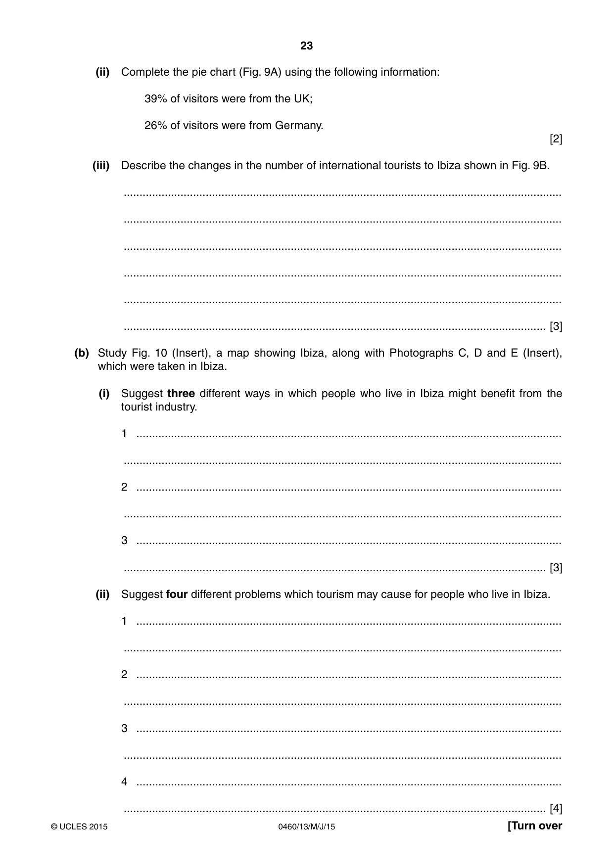 Cambridge IGCSE Geography 0460 2015 May/June Paper 1 · Variant 3 question paper, page 23 of 28