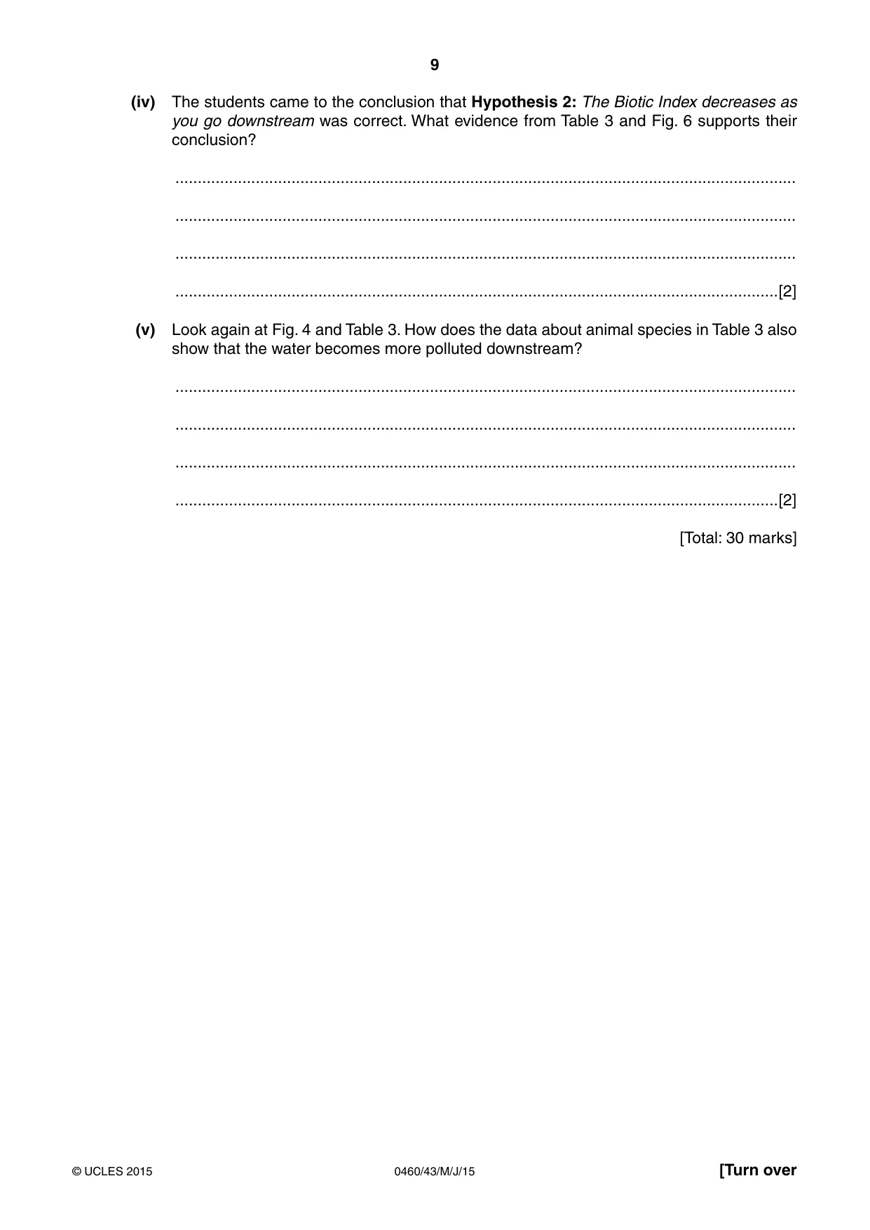Cambridge IGCSE Geography 0460 2015 May/June Paper 4 · Variant 3 question paper, page 9 of 16