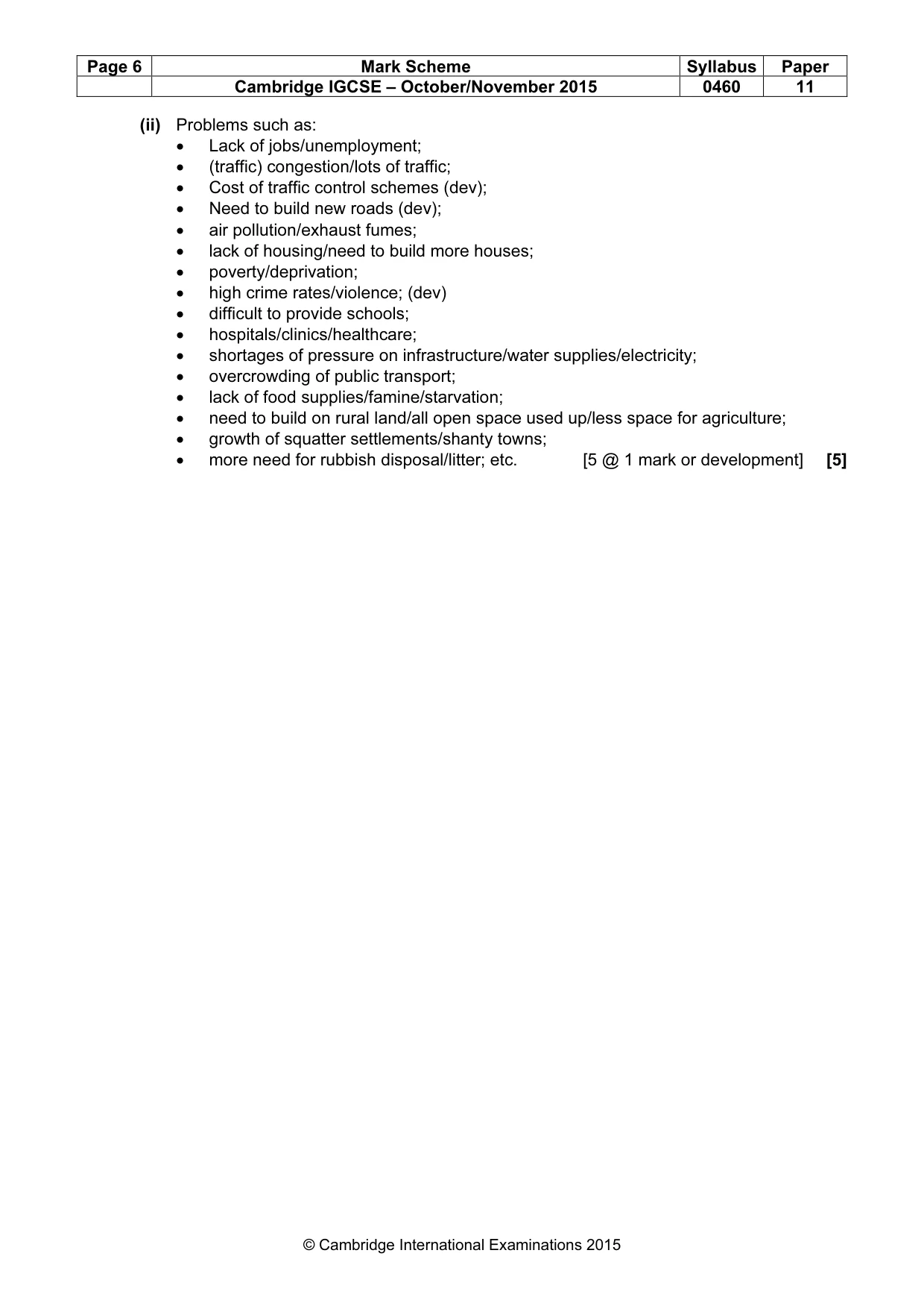 Mark scheme, page 6 of 15