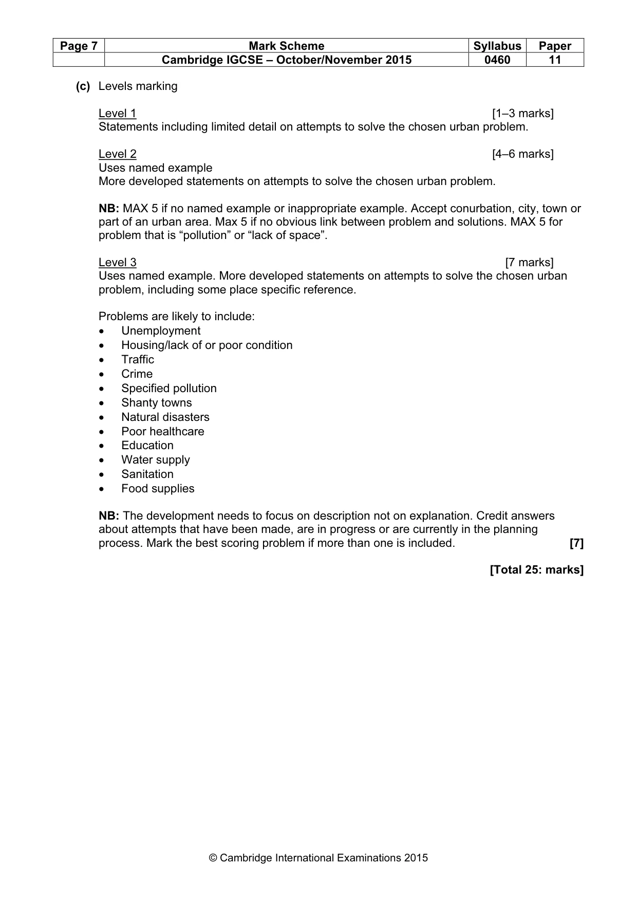 Mark scheme, page 7 of 15