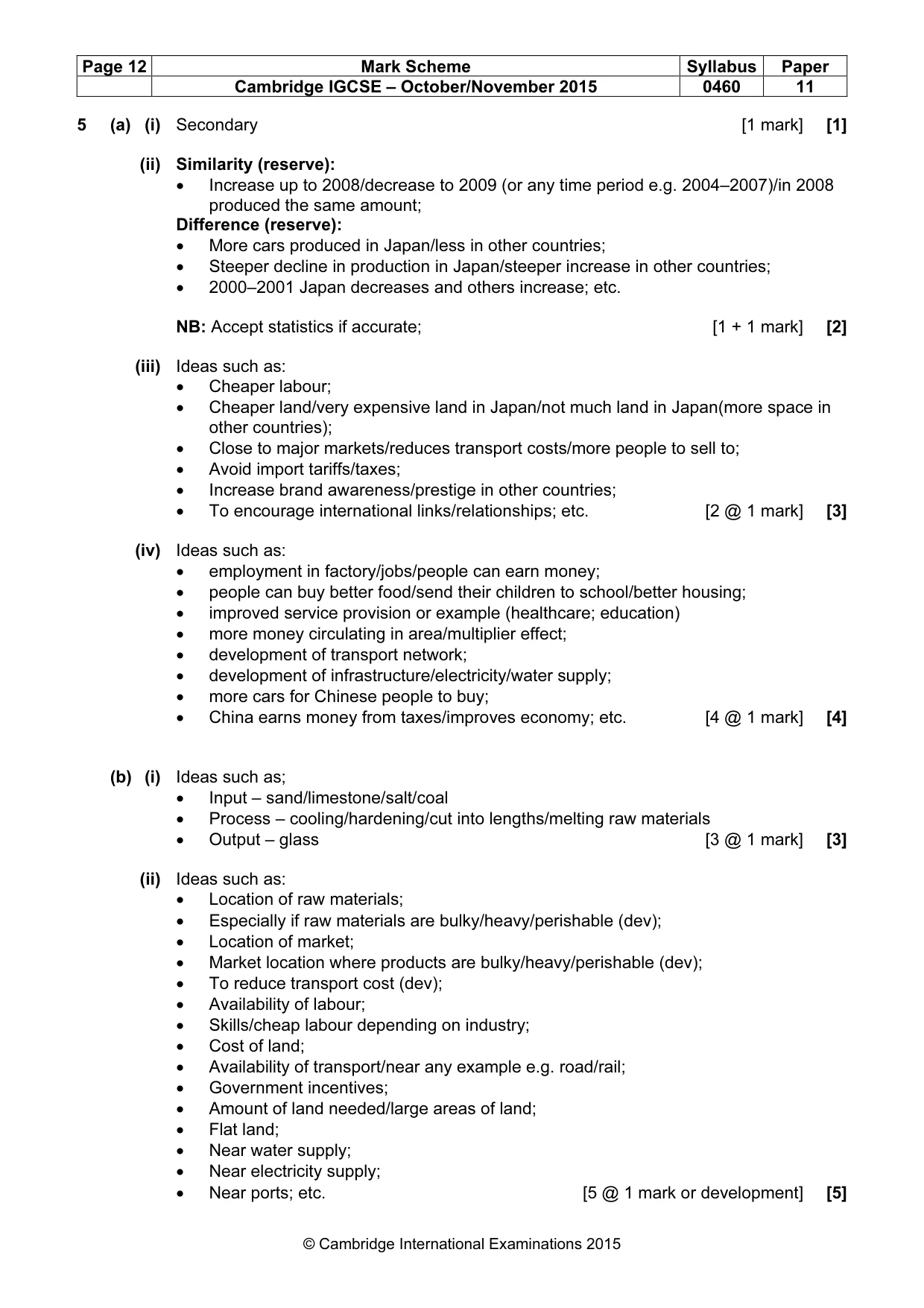 Mark scheme, page 12 of 15