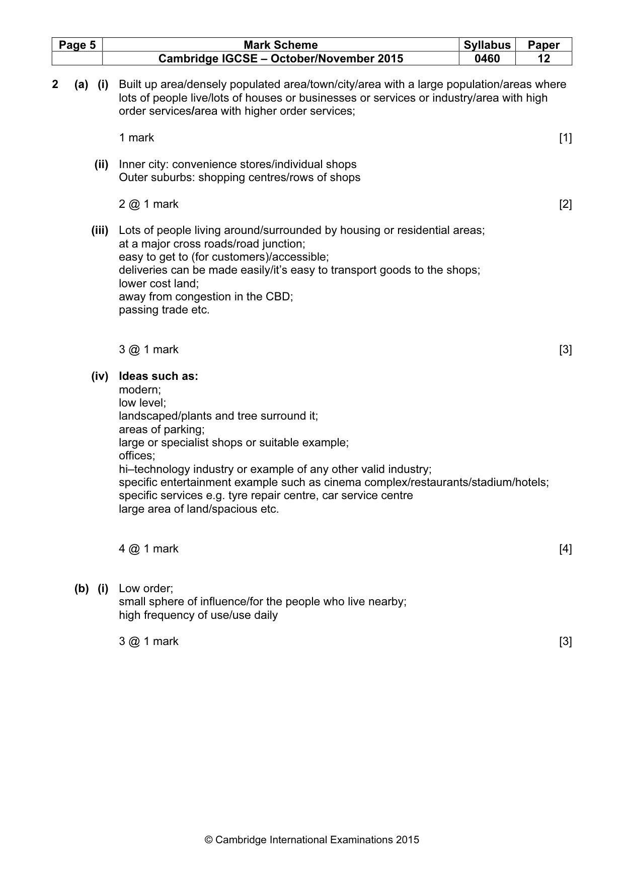 Mark scheme, page 5 of 15