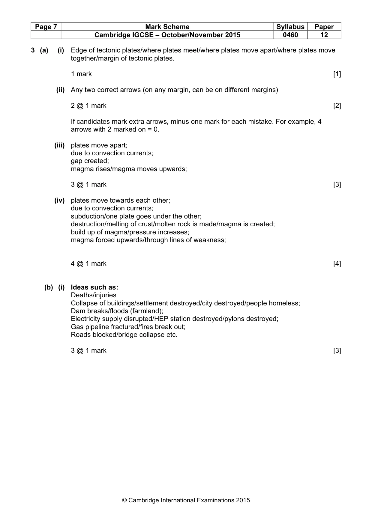 Mark scheme, page 7 of 15
