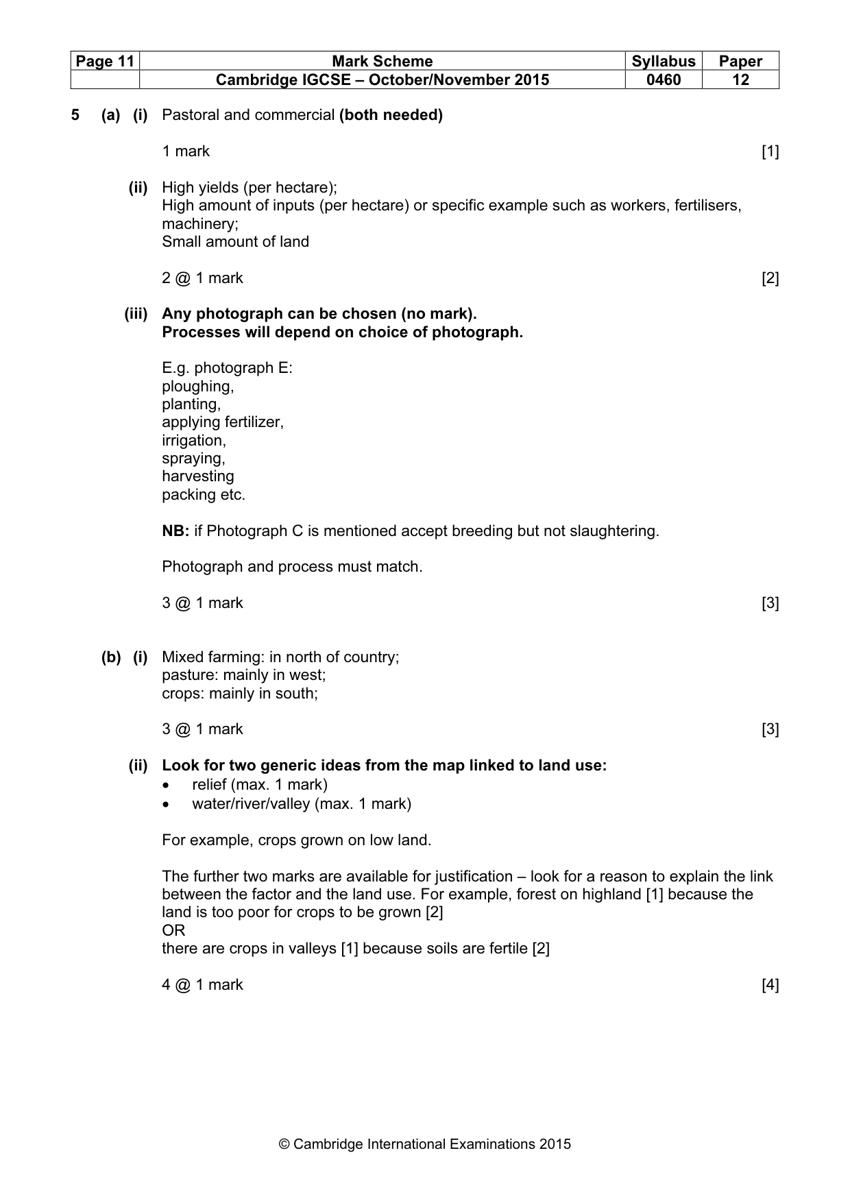 Mark scheme, page 11 of 15