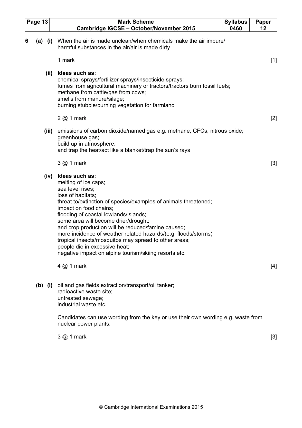 Mark scheme, page 13 of 15