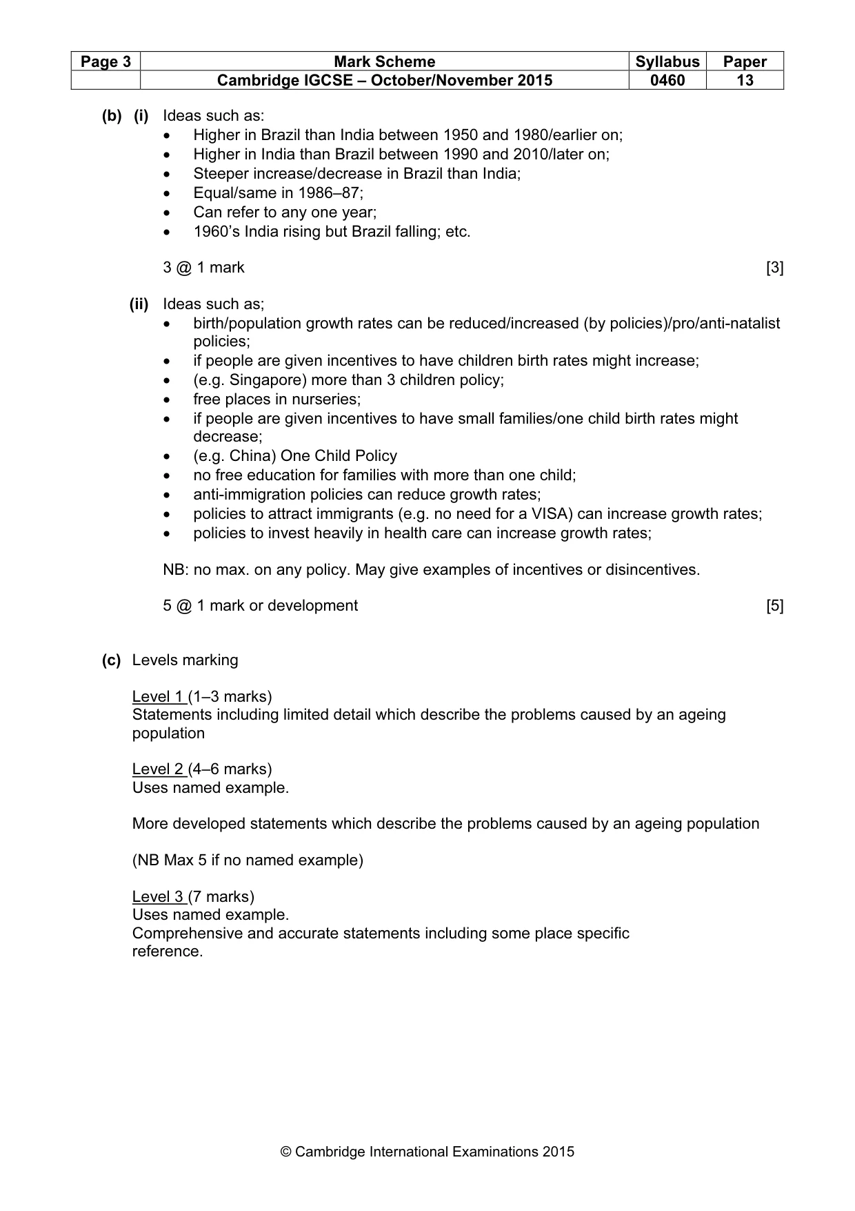 Mark scheme, page 3 of 13
