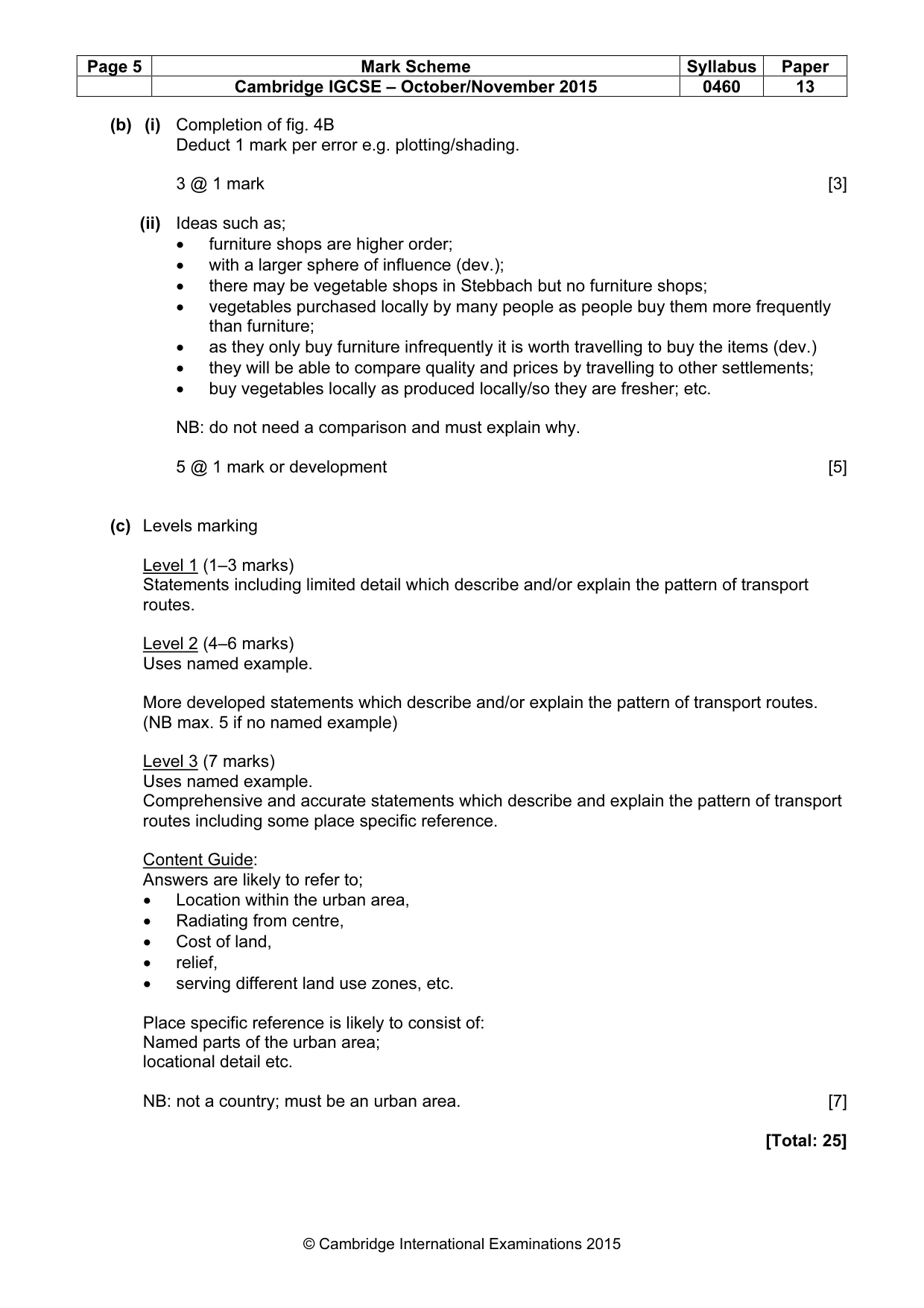 Mark scheme, page 5 of 13