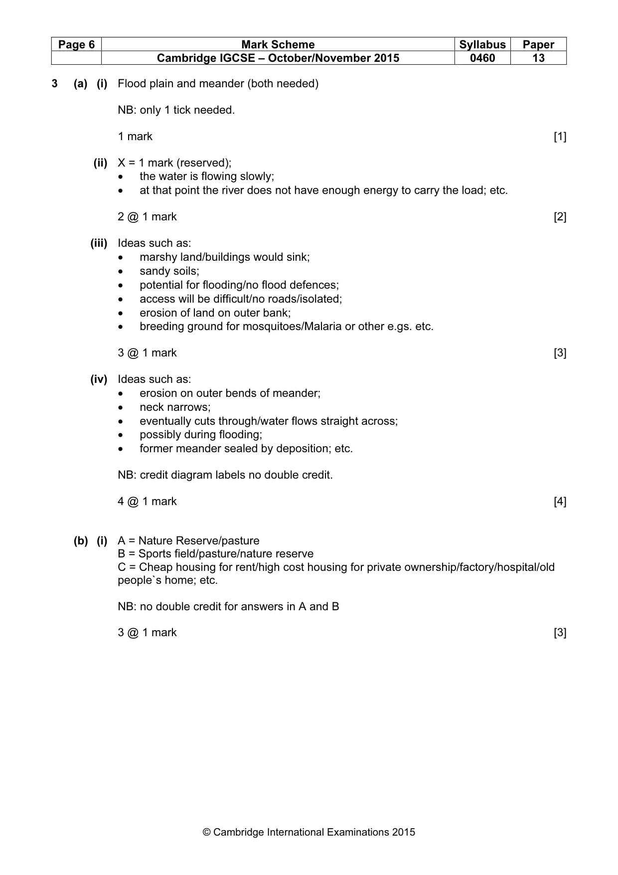 Mark scheme, page 6 of 13