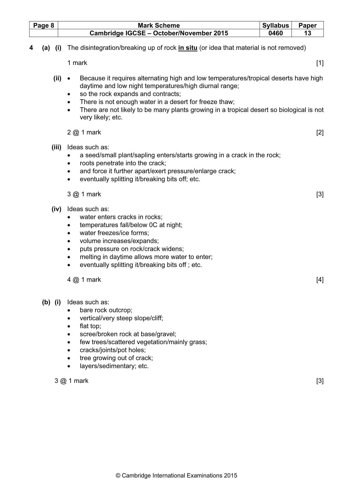 Mark scheme, page 8 of 13