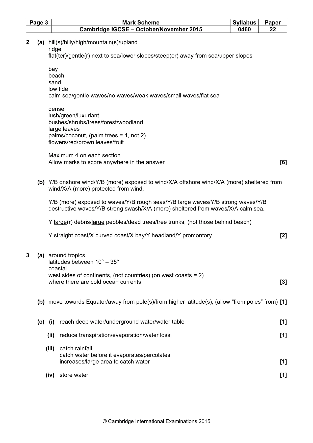 Mark scheme, page 3 of 6