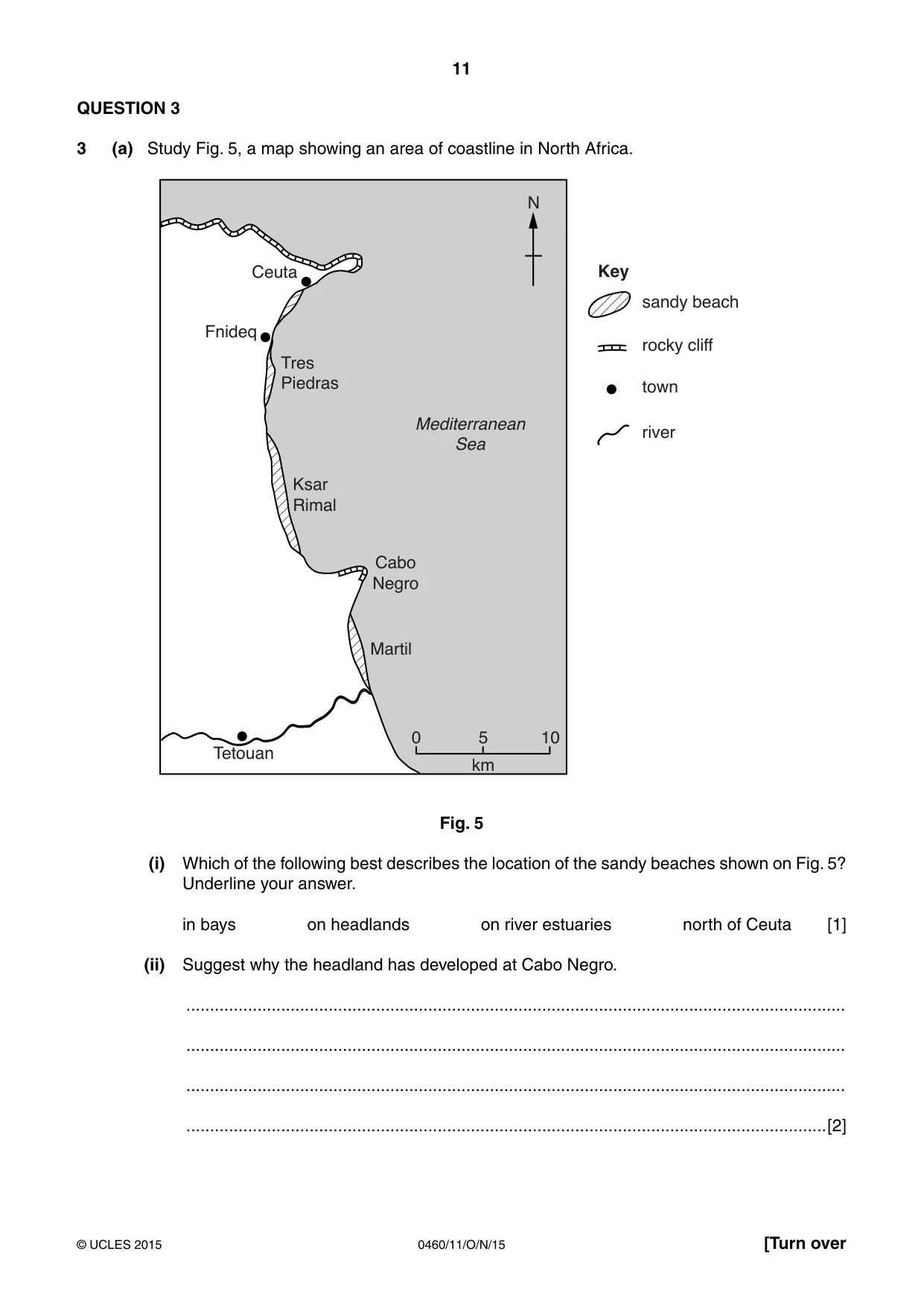 Cambridge IGCSE Geography 0460 2015 Oct/Nov Paper 1 · Variant 1 question paper, page 11 of 28