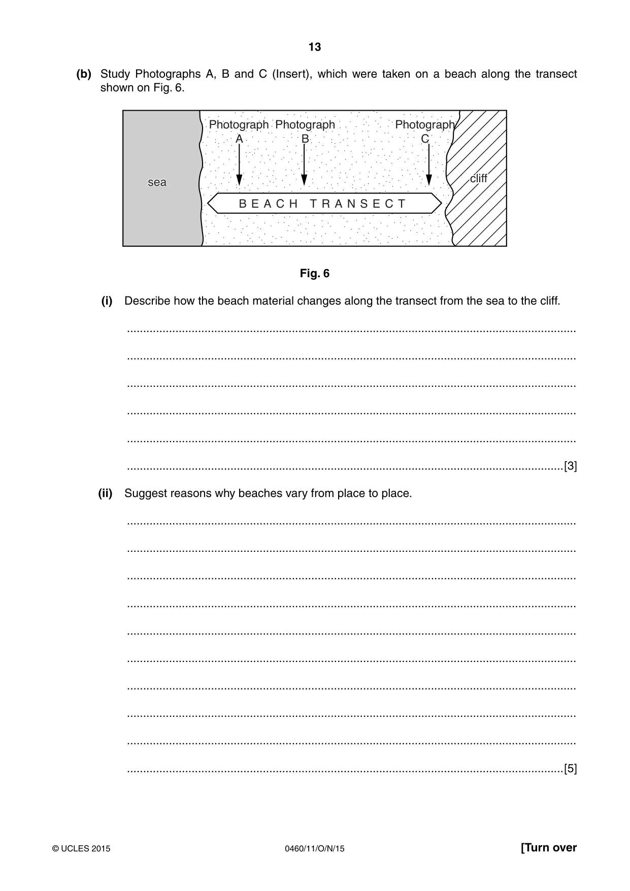Cambridge IGCSE Geography 0460 2015 Oct/Nov Paper 1 · Variant 1 question paper, page 13 of 28