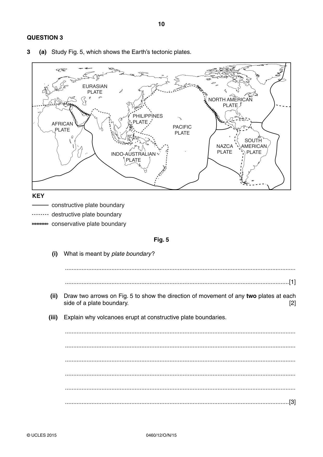 Cambridge IGCSE Geography 0460 2015 Oct/Nov Paper 1 · Variant 2 question paper, page 10 of 28