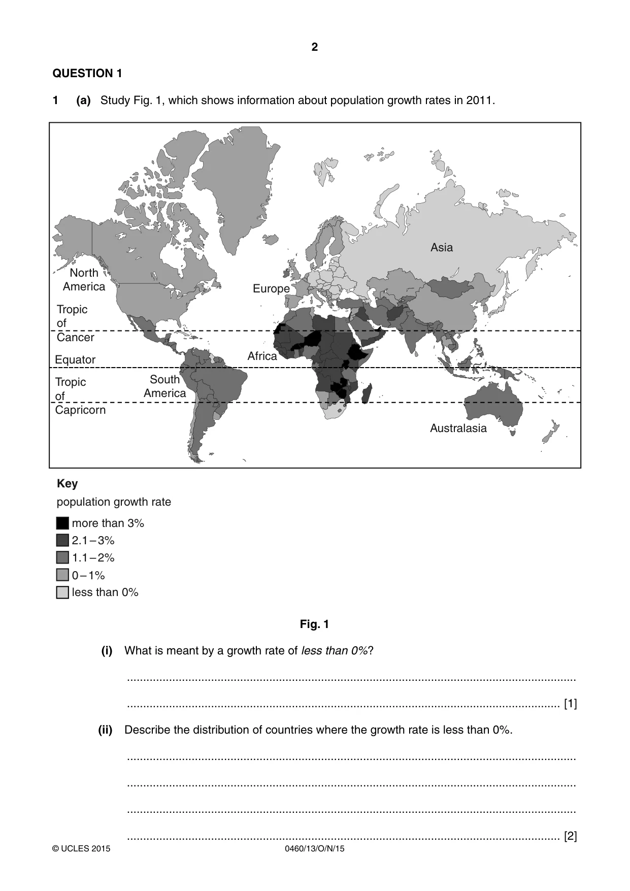 Cambridge IGCSE Geography 0460 2015 Oct/Nov Paper 1 · Variant 3 question paper, page 2 of 32
